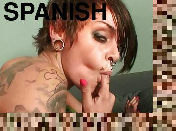 Crazy Shagging With Tattoed Spanish Girl