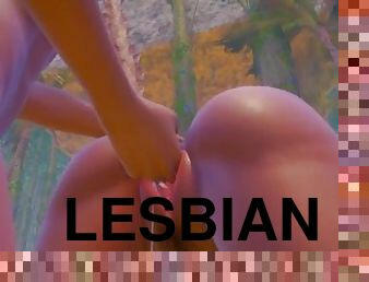 lesbian friend inserts fingers into my pussy
