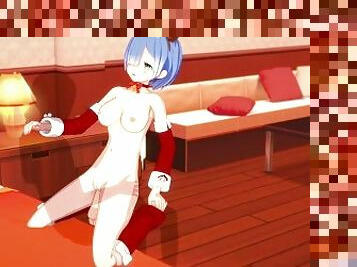 Re:Zero Rem gets a creampie for Christmas