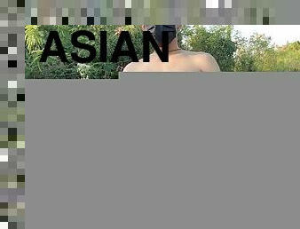 asiatique, masturbation, en-plein-air, public, amateur, ejaculation-sur-le-corps, gay, plage, thaï, solo