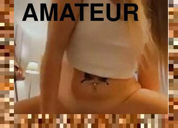 grosse, masturbation, amateur, belle-femme-ronde, collège, blonde, fantaisie, gode, fétiche, solo