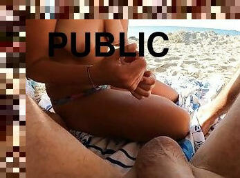 nudist, public, cuplu