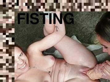 fisting, masturbation, fitta-pussy, amatör, milf, leksak, dildo, petit, liten, gigant