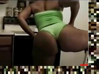Fat ass green booty shorts