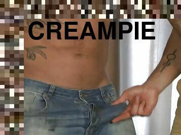 cumshot, creampie, muskulös, björn