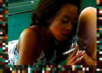 Smoking ebony gives wild oral