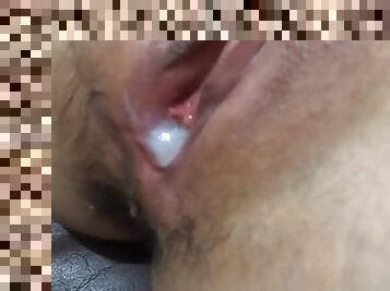 asiatisk, orgasme, fisse-pussy, udløsning, creampie, thailænder, sperm, knepning-fucking, ridning, våd