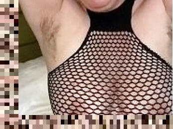 Preview - Curvy MILF with big boobs, pierced nipples, and hairy armpits takes you on a body tour
