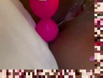 Putting Pink Vaginal Balls in my Pussy. I Love to Feel them inside me while I’m Vibrating my Clit!