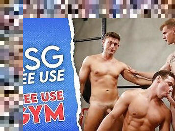 Jock Mick Mario Tag Teamed In Free-Use Gym By Muscly Studs - ASGmax