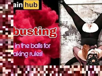 Ballbusting my Slave! Stomping Stamping Ball Kicking CBT Bondage BDSM Femdom Real Homemade Amateur