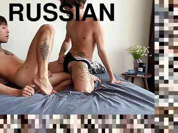 russe, amateur, anal, fellation, hardcore, gay, couple, bout-a-bout, musclé