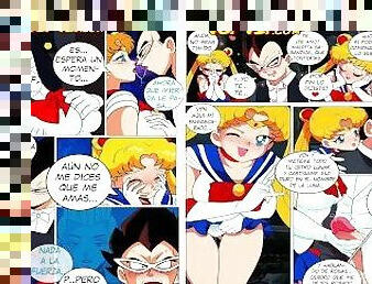 Vegeta Se Folla a Sailor Moon y Faye Valentine Hasta Hacerlas Acabar - Vegeta Viajero Intradimension