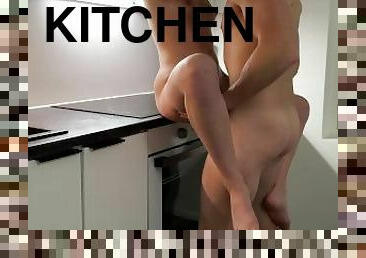 Hot blonde girl fucked in the kitchen
