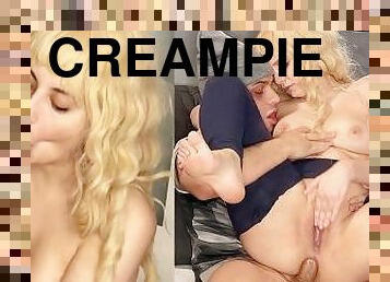 rumpe, doggy, orgasme, amatør, anal, hardcore, hjemmelaget, creampie, rumpe-booty, blond