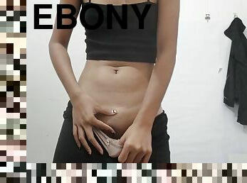 Slim Ebonys Wet Pussy Masturbation Session