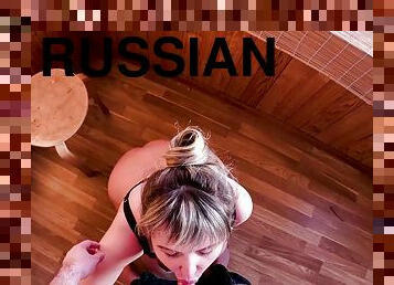 Russian Party - Big Natural Tits Girl Doggy Sex And Cumshot On Tits