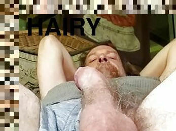 Hairy artist in cockcentric meditation 20- DICK in shorts