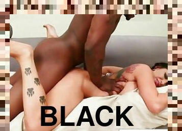 Big Tittied Brunette Loves Big Black Cock