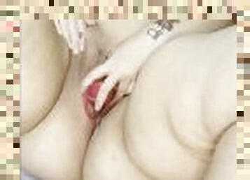 klitta, masturbation, amatör, leksak, latinska, bbw, knubbig, ensam, brunett, tatuering