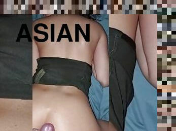 asiatisk, amatör, blandade-raser, milf, mamma, par, mor, koreansk, brunett