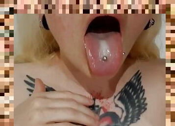 Dirty Slut Plays With Creampie