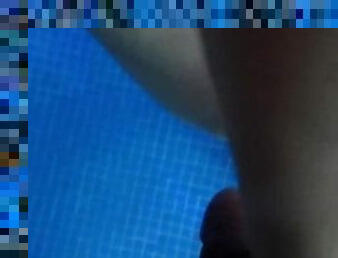 Handjob inside Pool, amateur