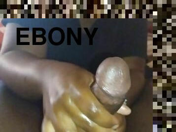 Ebony thick babe gave me a HANDJOB and milked all my BBC cum till I throbed