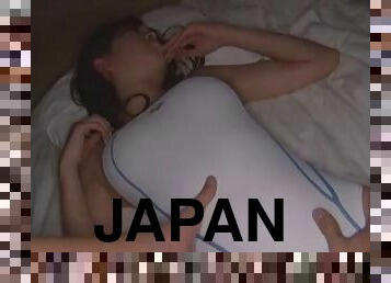 masturbation, tonåring, japansk, kåt, dildo, bikini