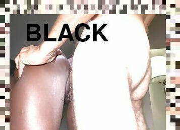 Petite Black Squirt When Big White Cock Cum Inside