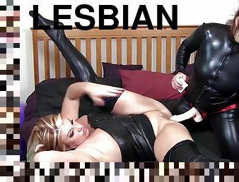 Smoking Alhana Winter Fucks Zoey Andrews Live Domination Lesbians in PVC - Zoey andrews