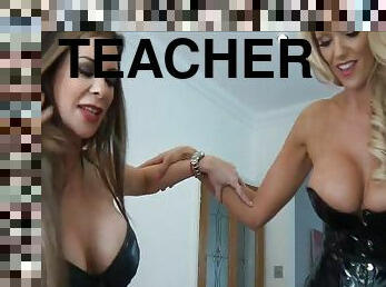 Teacher and friend use slave