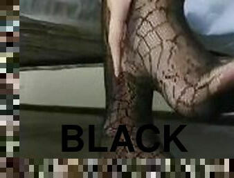 Girl wearing Spider web Stockings Onlyfans Mistress Darkshine