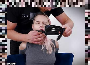 juguete, sadomasoquismo, rubia, amordazada, bondage