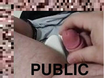 Solo Public Restroom Masturbation