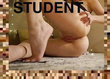 Student girl was caught masturbating