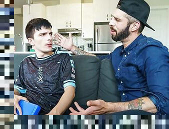 Caring Step Dad Romeo Davis Helps Step Son Felix O'Dair With His Dick Injury - DadCreep