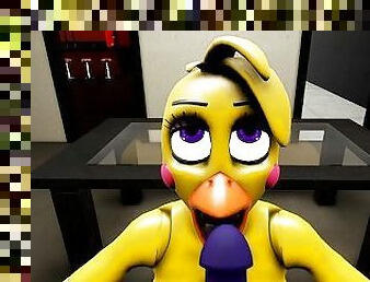 FNAF Sexy Chica Doing Blowjob