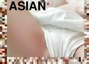 asiatisk, storatuttar, otrogen, gigantisk, masturbation, orgasm, fitta-pussy, fru, amatör, leksak