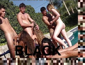 al-aire-libre, fiesta, chorro-de-corrida, polla-enorme, garganta-profunda, gangbang, negra, sexo-en-grupo, locura, facial