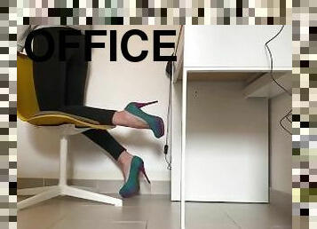 Sexy Office Secretary In Uncomfortable Shoes Standing All Day Sore Feet