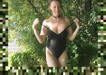 baignade, en-plein-air, pisser, public, amateur, milf, maison, maman, plage, douche