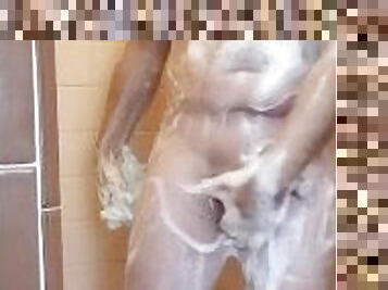 Shower handjob, full video avaliable @dadbodgod1978 on onlyfans