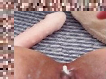 gigantisk, orgasm, fitta-pussy, leksak, japansk, första-gången, sprut, kåt, dildo