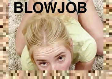 POV blowjob from a big ass blonde teen. Found her on meetxx.com