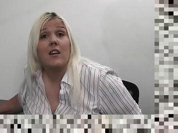 Fat blonde secretary pounded employer