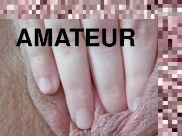 masturbation, fitta-pussy, amatör, kåt, ensam, vått