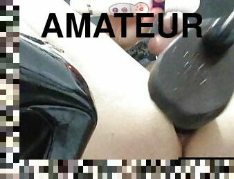 amateur, anal, juguete, follando-fucking, británico, máquinas, consolador, a-solas