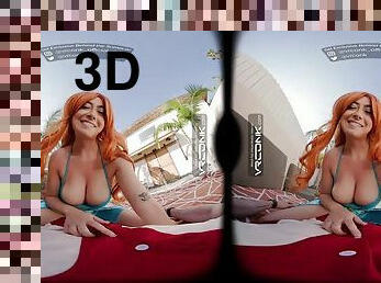 VR Conk Sexy redhead Chloe Surreal gets fucked hard in one piece Nami VR porn