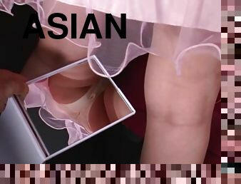 Asian teen in white panties fetish video